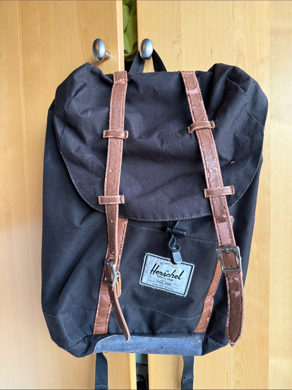 Herschel Supply Company Black Backpack with Brown Straps